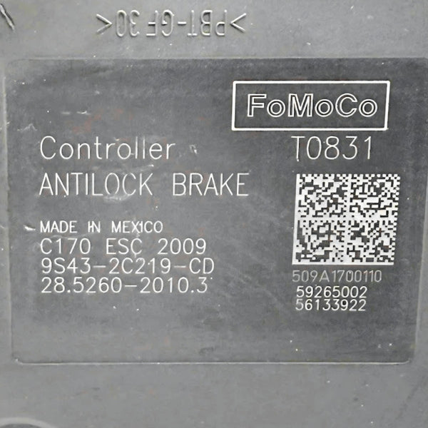 OEM 2009 Ford Focus, from 12/08, ABS Pump Assembly Control Brake Anti-Lock